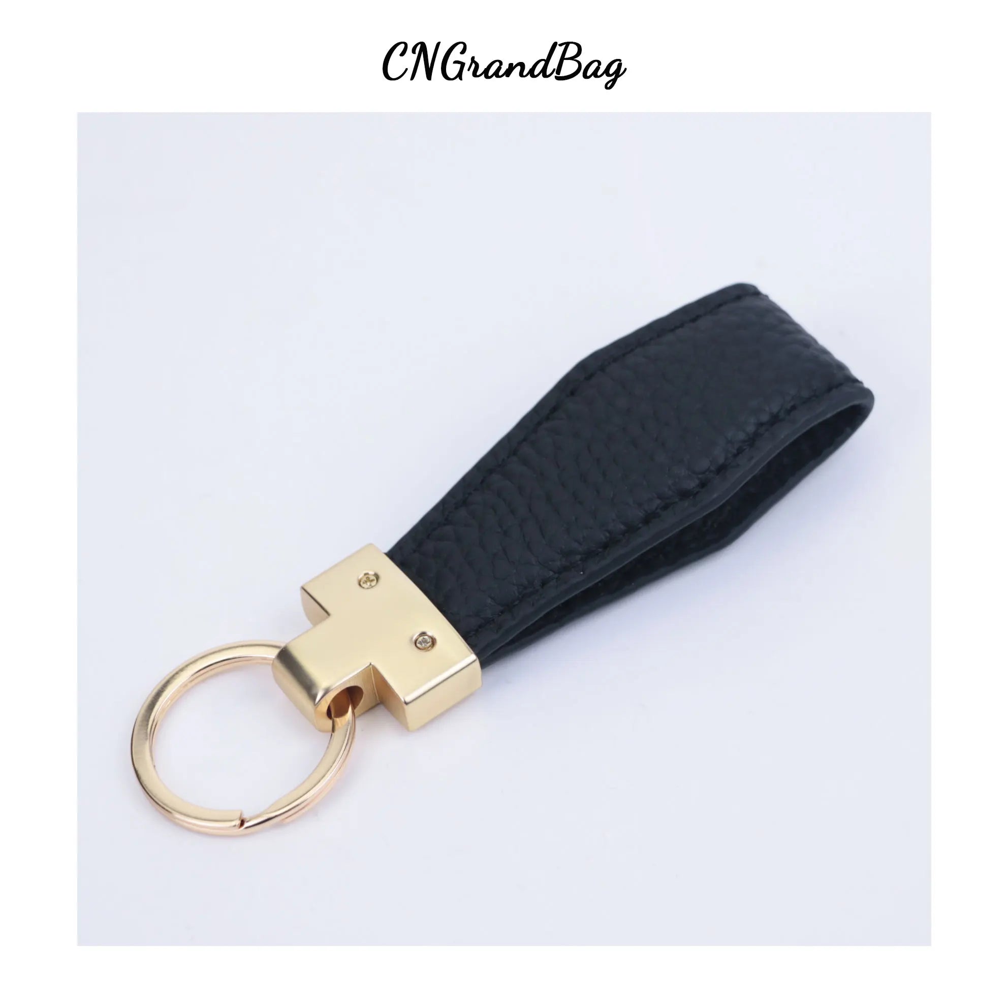 Initial Letters Cow Leather Car Keychain Key ring Alloy Pendant Creative Gift Me