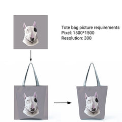 Print Big Women Shoulder Bag Eco Tote Casual Grocery Shopping Polyester Bags