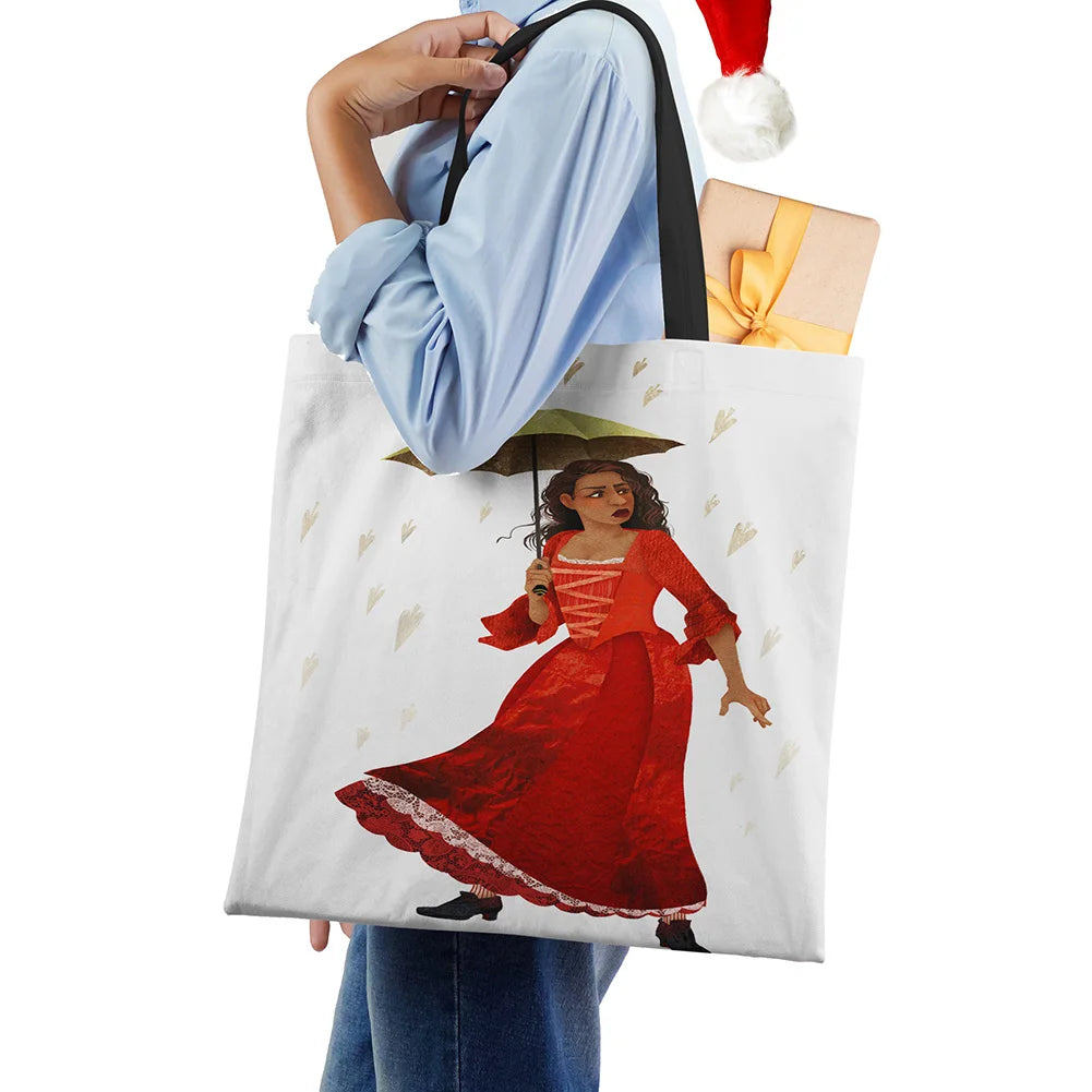 Vintage 50s 60s Print Tote Bag For Women Reusable Shoulder Bags