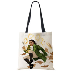 Vintage 50s 60s Print Tote Bag For Women Reusable Shoulder Bags