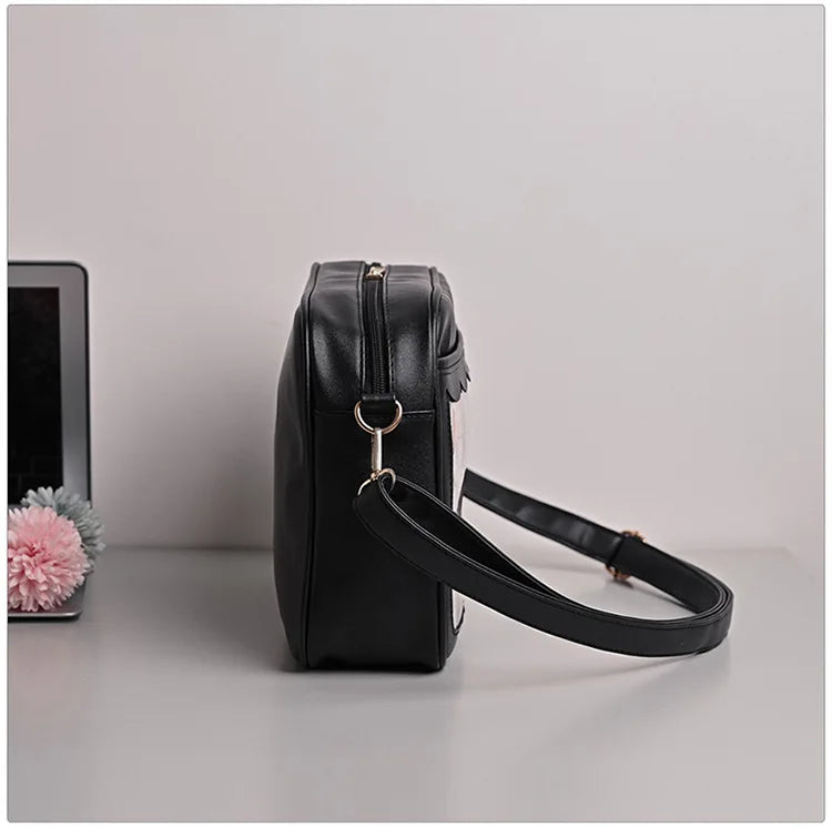 Customized Ita Bag Purse PVC Window Pins Display Women Crossbody Handbag