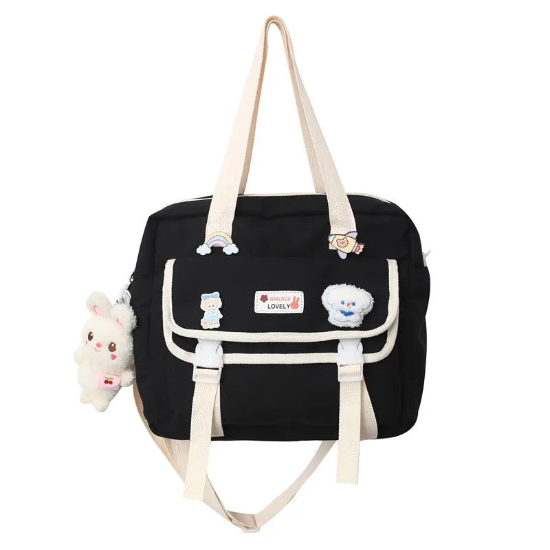 Waterproof Cartoon School Bags for Teenagers Female Harajuku Backpack