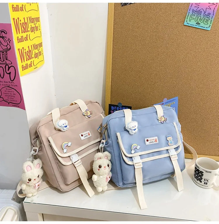 Waterproof Cartoon School Bags for Teenagers Female Harajuku Backpack