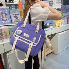 Waterproof Cartoon School Bags for Teenagers Female Harajuku Backpack