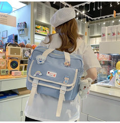 Waterproof Cartoon School Bags for Teenagers Female Harajuku Backpack