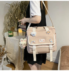 Waterproof Cartoon School Bags for Teenagers Female Harajuku Backpack