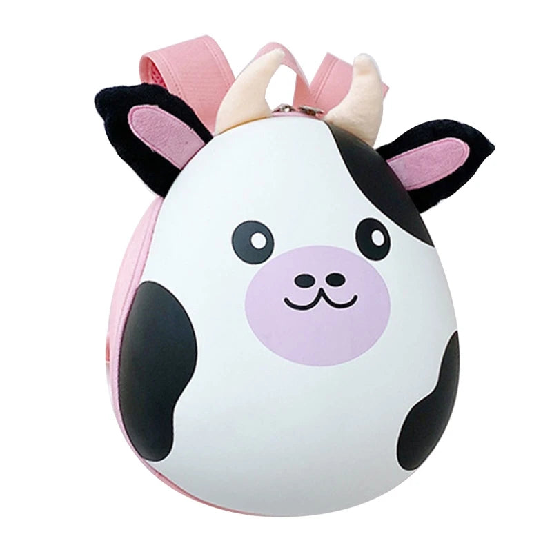 3D Animal Kids Backpack with Adjustable Shoulder Strap Double Zipper Bag