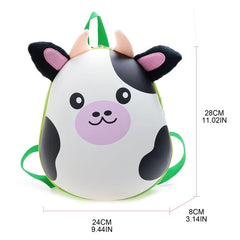 3D Animal Kids Backpack with Adjustable Shoulder Strap Double Zipper Bag