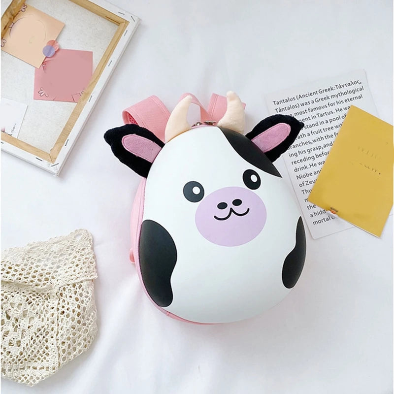 3D Animal Kids Backpack with Adjustable Shoulder Strap Double Zipper Bag