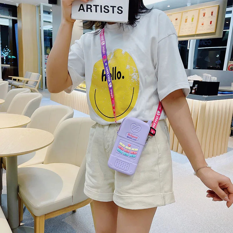 Fun Jelly Phone Style Shoulder Bag for Women