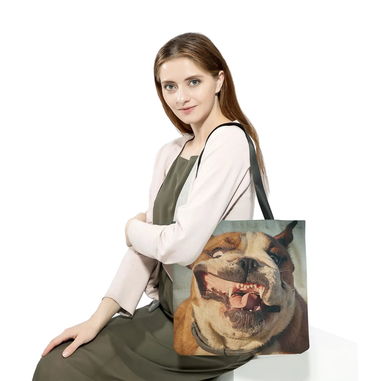 Animal Dog Print Women's Shoulder Bag Large Capacity Ladies Handbag