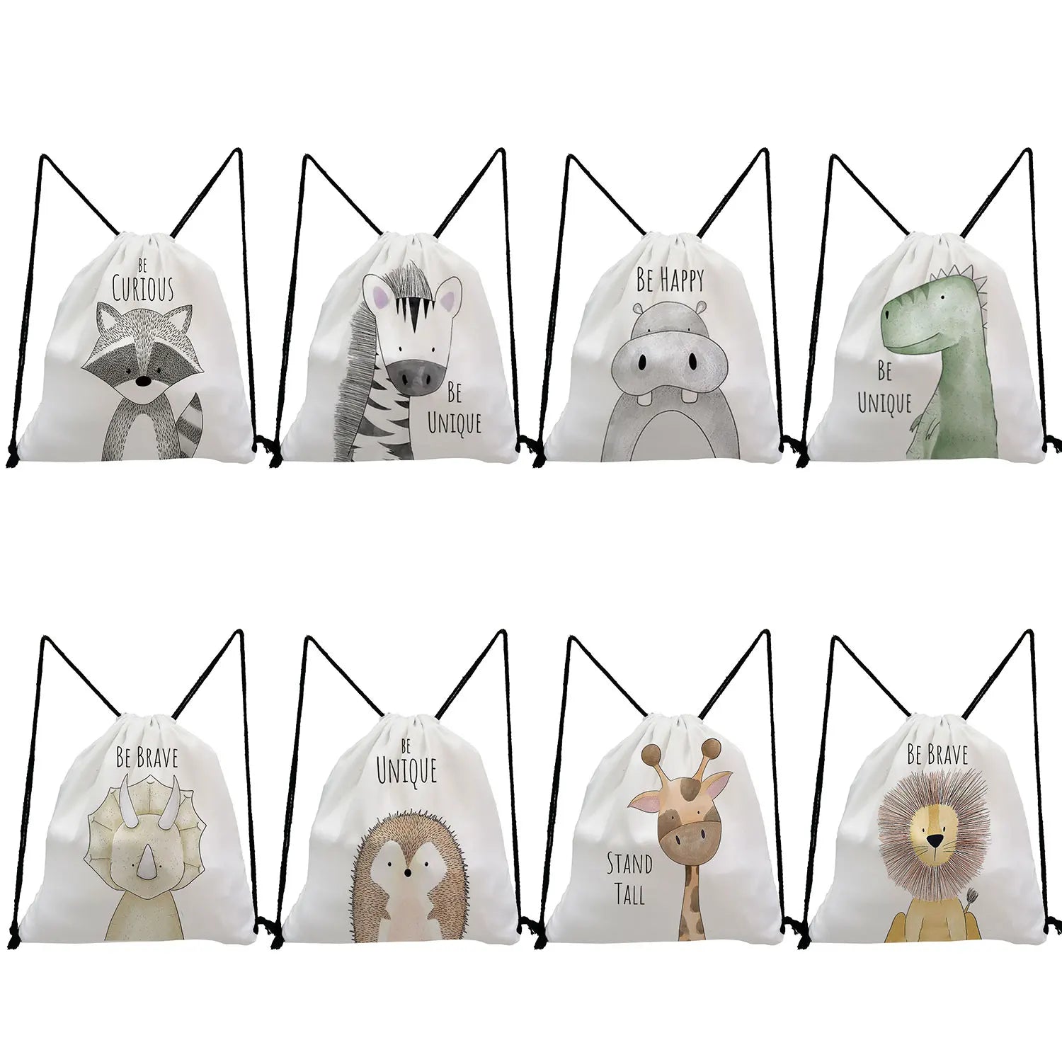 Animal Printing Storage Shoes Bag Women's Portable Backpacks Casual Gift