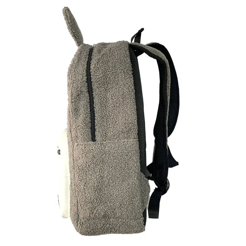 Totoro Backpack Gray Plush School Bag Book Bag with Laptop Compartment