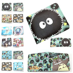 Spirited Away Makkuro Kurosuke Wallet Short PU Purse Cosplay Gift