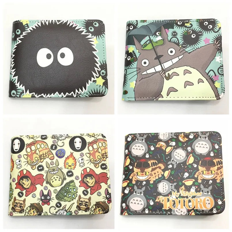 Spirited Away Makkuro Kurosuke Wallet Short PU Purse Cosplay Gift