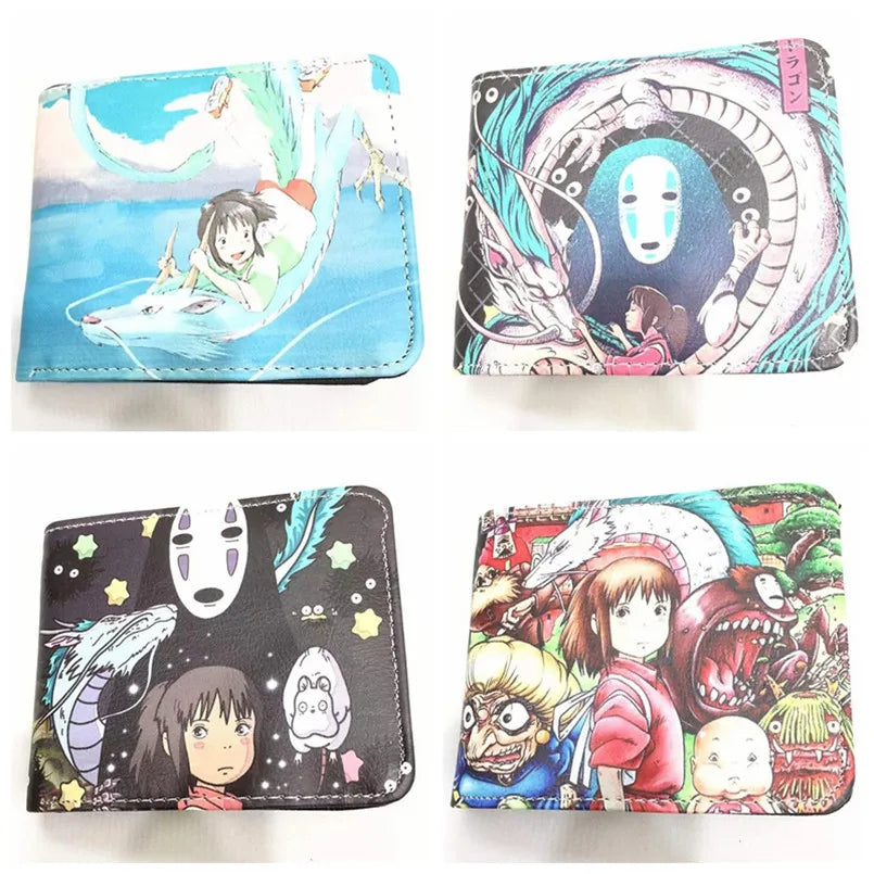 Spirited Away Makkuro Kurosuke Wallet Short PU Purse Cosplay Gift