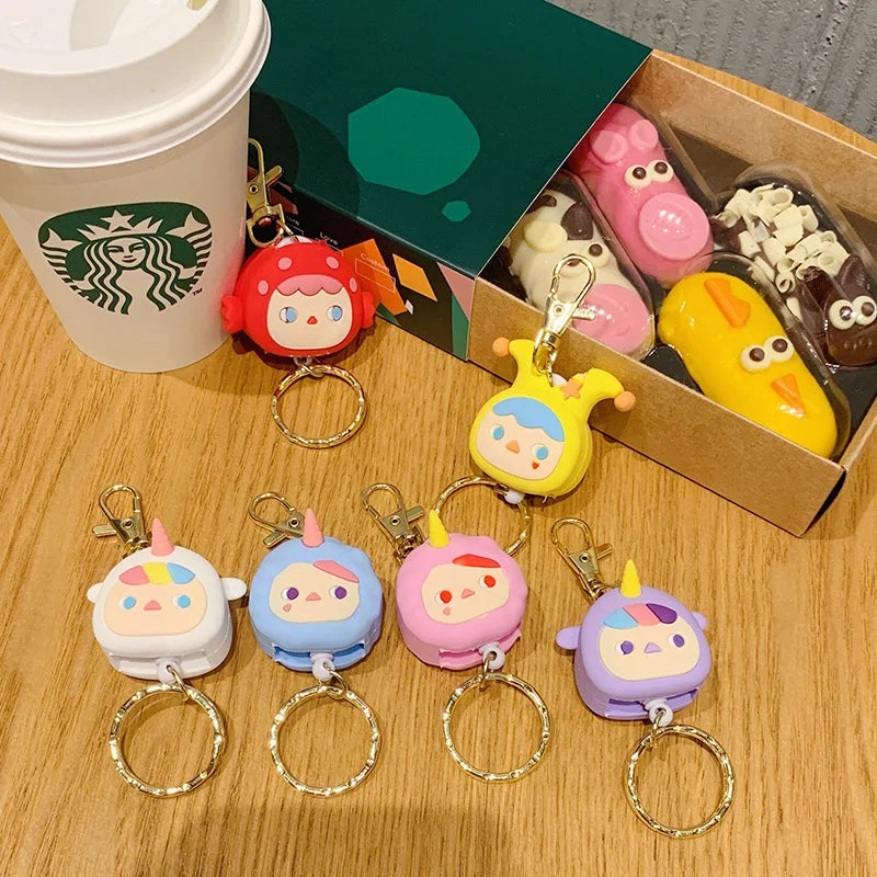 Anime Unicorn Clown Keychain Retractable Portable Multifunctional Key Chain