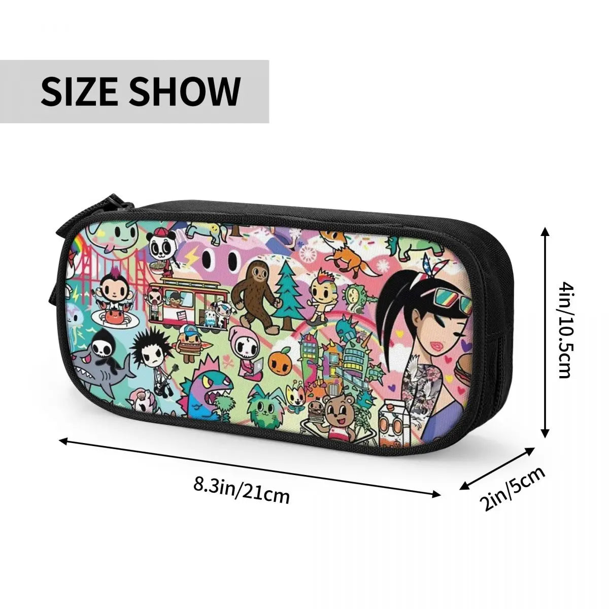 Moriah Elizabeth Pen Box Student School Anime Zipper Pen Bag