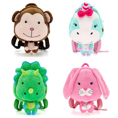 Baby Animals Backpack Anit-lost School Bag for Boys Girls Mini Cartoon Kindergar