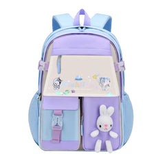 Girls' Cartoon School Bag Anti-theft Nylon Rucksack