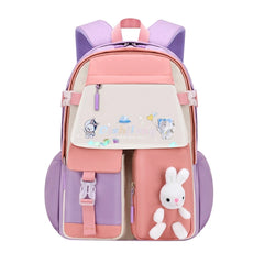 Girls' Cartoon School Bag Anti-theft Nylon Rucksack