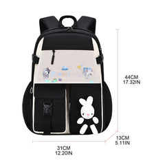 Girls' Cartoon School Bag Anti-theft Nylon Rucksack