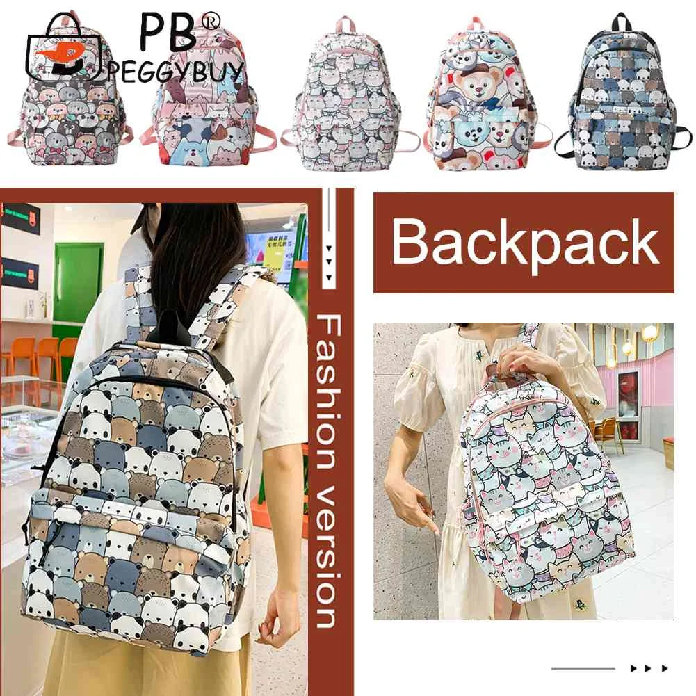 Animal Print School Bags for Girls Laptop Bags Travel Daypacks