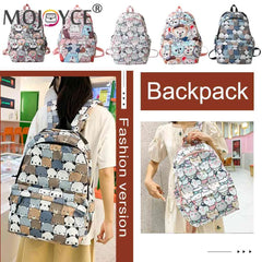 Animal Print School Bags for Girls Large Capacity Student Ladies Shoulder Bag