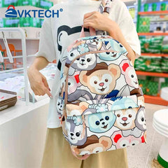 Animal Print School Bags for Girls Large Capacity Travel Daypacks