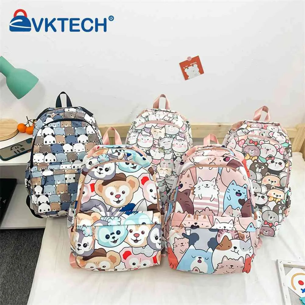 Animal Print School Bags for Girls Large Capacity Travel Daypacks