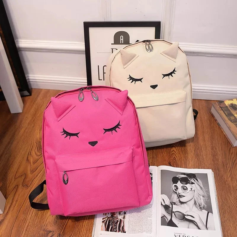 Small School Backpack Student Bookbag with Front Pocket Women Shoulder Bag