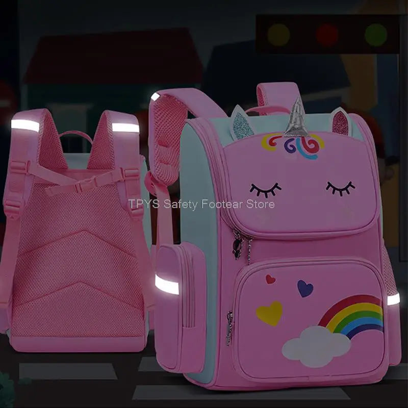 Unicorn Cartoon Schoolbag for Kids, Shoulder Backbag