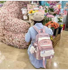 Teenager Waterproof Backpack Large Capacity School Bag Female Rucksack
