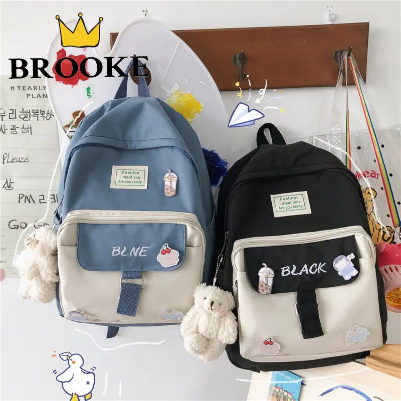 Pink Lovely School Bags for Students, Casual Daypacks for Girls