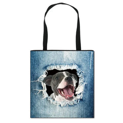 Pet Women Shoulder Bag Puppy Kitten Ladies Handbag Teenager Girls Canvas