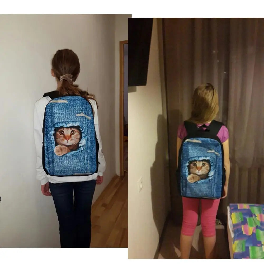 Ballet Girls 3D Pattern School Backpack Piano Keyboard Large Book Bagpack