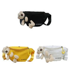 Bear Canvas Wild Chest Bag Messenger All-match Women Casual Daily