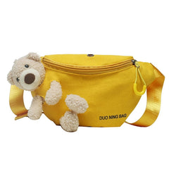 Bear Canvas Wild Chest Bag Messenger All-match Women Casual Daily