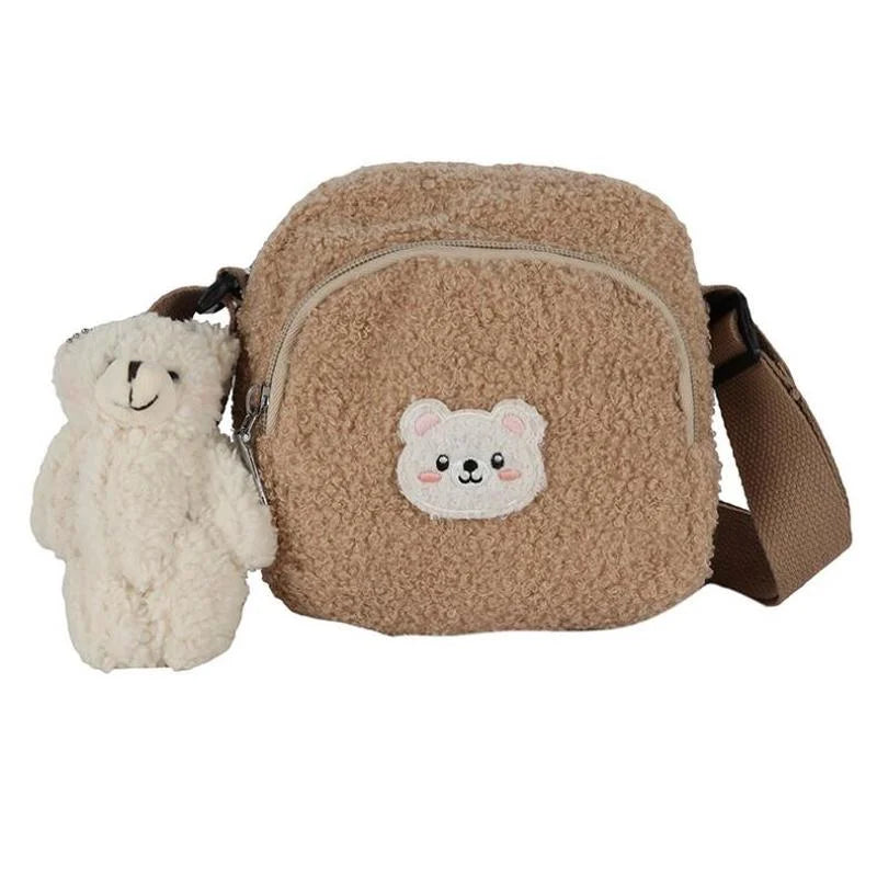 Small Crossbody Bag for Women Harajuku Winter Warm Shoulder Messenger Bag