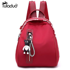 Bear Women Backpack Nylon Backpacks For Teenage Girls School Shoulder Bag