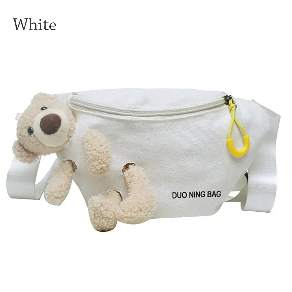 Bear Women's Canvas Waist Bag Crossbody Fanny Pack