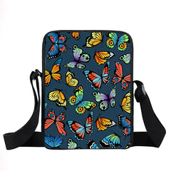 Butterfly Messenger Bag Ladies Clutch Canvas Shoulder Bag Travel Women Handbags