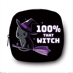 Cat Witch Print Period Sanitary Napkin Bag Gothic Handbags Gift