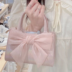 Shinny Organza Women Clutches Crossbody Bag Tote Wedding Purse