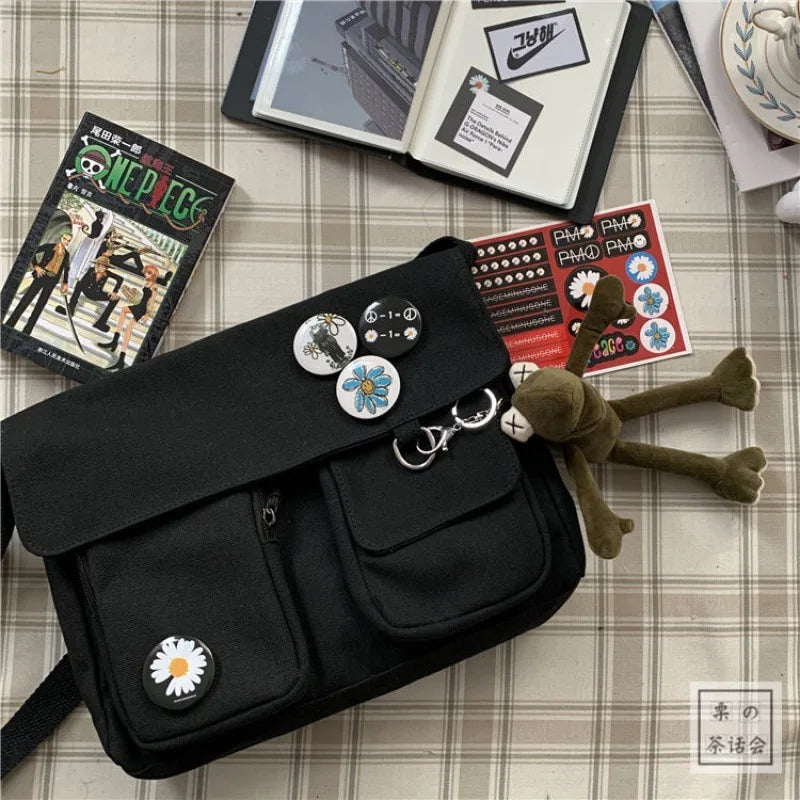 Canvas Bag Wild Student Women Handbags Shoulder Bag Female Japanese Harajuku