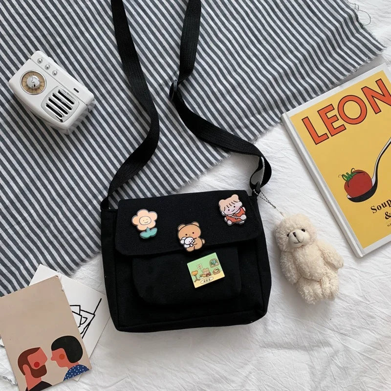 Canvas Small Bag Female Japanese Harajuku Diagonal Bag Wild Student
