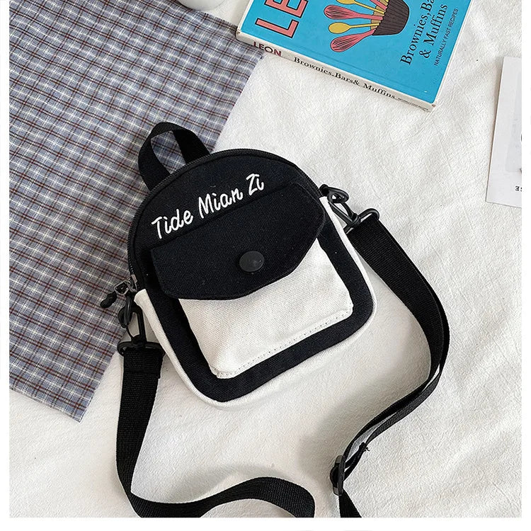 Harajuku Diagonal Bag for Girls, Wild Student Shoulder Bag, Messenger Bag