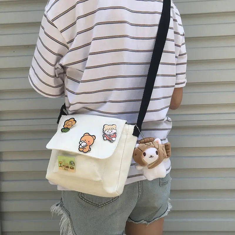 Canvas Small Bag Female Harajuku Diagonal Cross Bag Student Girls Handbags