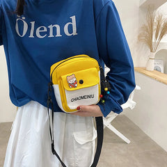 Canvas Small Crossbody Bags for Women Student Youth Shoulder Bag