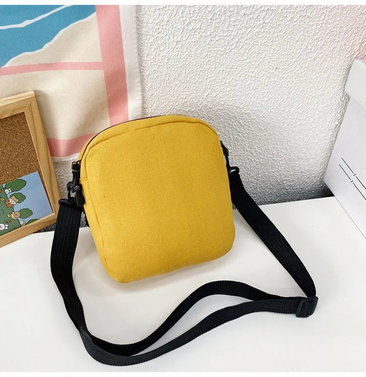 Canvas Women Small Crossbody Bag Casual Girls Messenger Bags